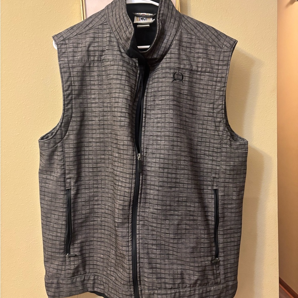 Cinch Men's Charcoal Checkered Vest